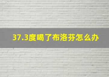 37.3度喝了布洛芬怎么办