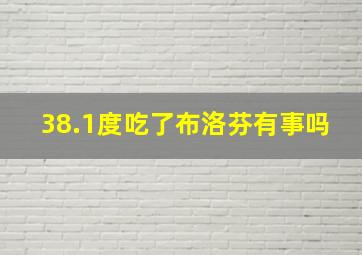 38.1度吃了布洛芬有事吗