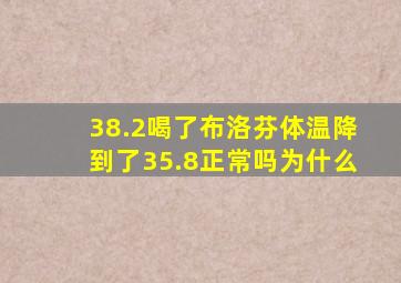 38.2喝了布洛芬体温降到了35.8正常吗为什么