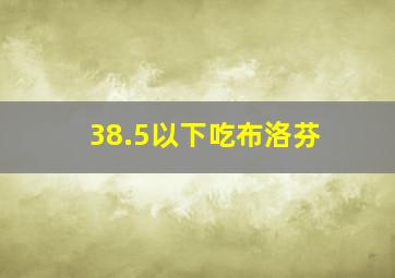 38.5以下吃布洛芬