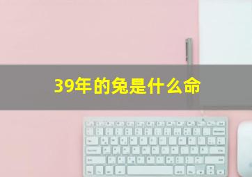 39年的兔是什么命