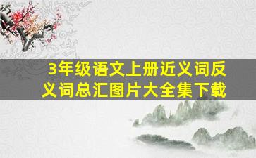 3年级语文上册近义词反义词总汇图片大全集下载