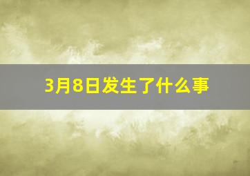 3月8日发生了什么事