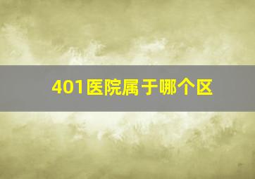 401医院属于哪个区