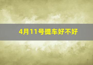 4月11号提车好不好