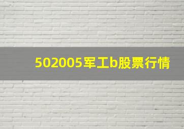 502005军工b股票行情