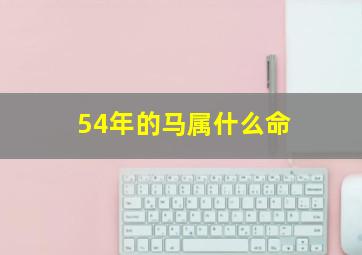 54年的马属什么命