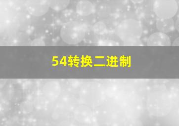 54转换二进制