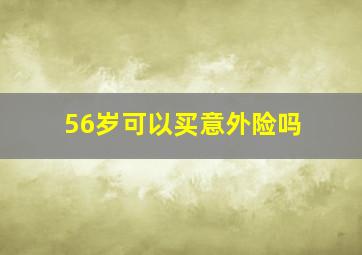 56岁可以买意外险吗