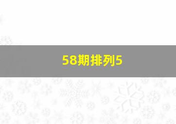 58期排列5