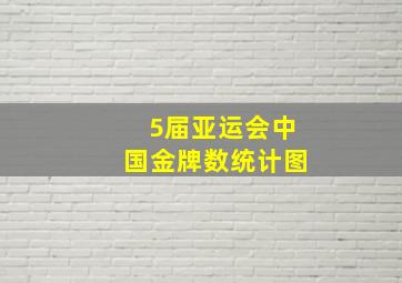 5届亚运会中国金牌数统计图