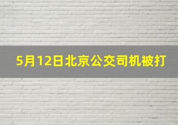 5月12日北京公交司机被打