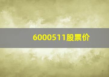 6000511股票价