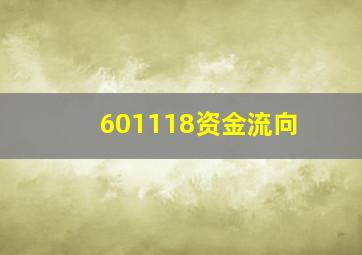 601118资金流向