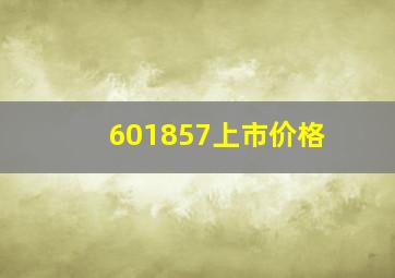 601857上市价格