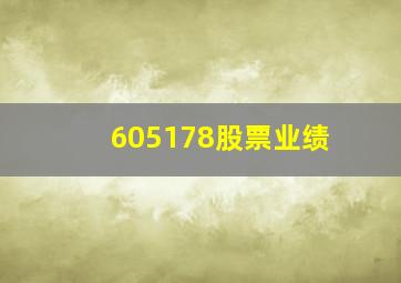 605178股票业绩