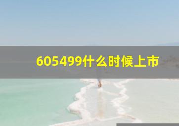 605499什么时候上市