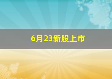 6月23新股上市