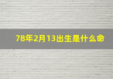 78年2月13出生是什么命