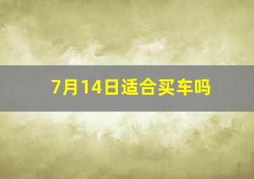 7月14日适合买车吗