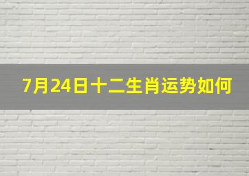 7月24日十二生肖运势如何