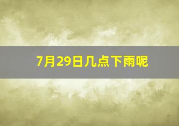 7月29日几点下雨呢