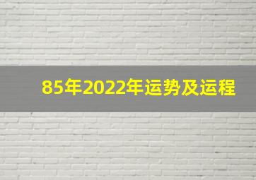 85年2022年运势及运程