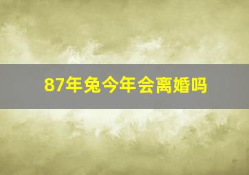 87年兔今年会离婚吗