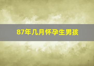 87年几月怀孕生男孩