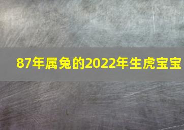 87年属兔的2022年生虎宝宝