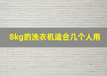 8kg的洗衣机适合几个人用