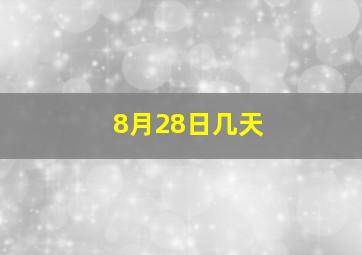 8月28日几天