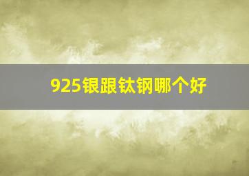 925银跟钛钢哪个好