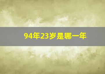 94年23岁是哪一年