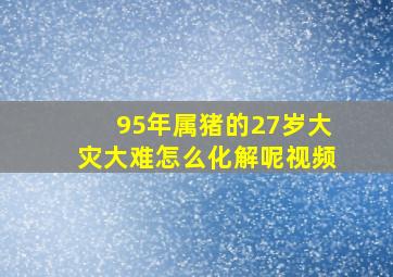 95年属猪的27岁大灾大难怎么化解呢视频