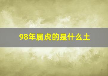 98年属虎的是什么土