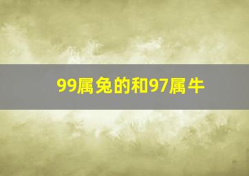 99属兔的和97属牛