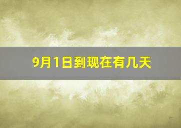 9月1日到现在有几天