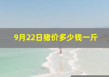 9月22日猪价多少钱一斤