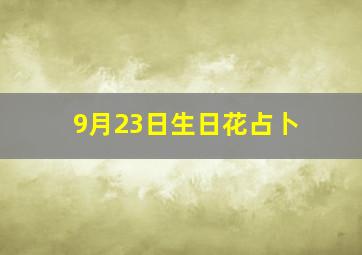 9月23日生日花占卜