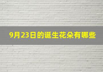 9月23日的诞生花朵有哪些