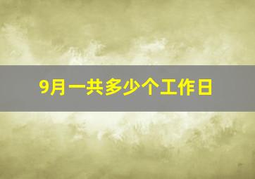 9月一共多少个工作日