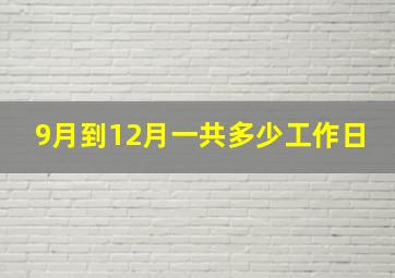 9月到12月一共多少工作日