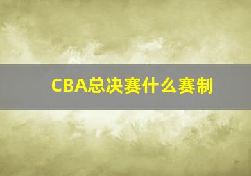 CBA总决赛什么赛制