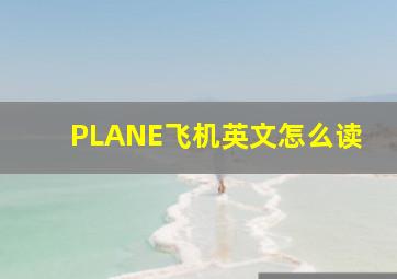 PLANE飞机英文怎么读