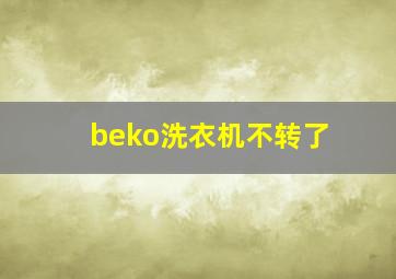 beko洗衣机不转了