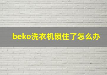 beko洗衣机锁住了怎么办