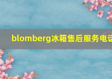 blomberg冰箱售后服务电话