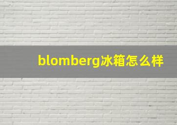 blomberg冰箱怎么样