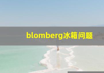 blomberg冰箱问题